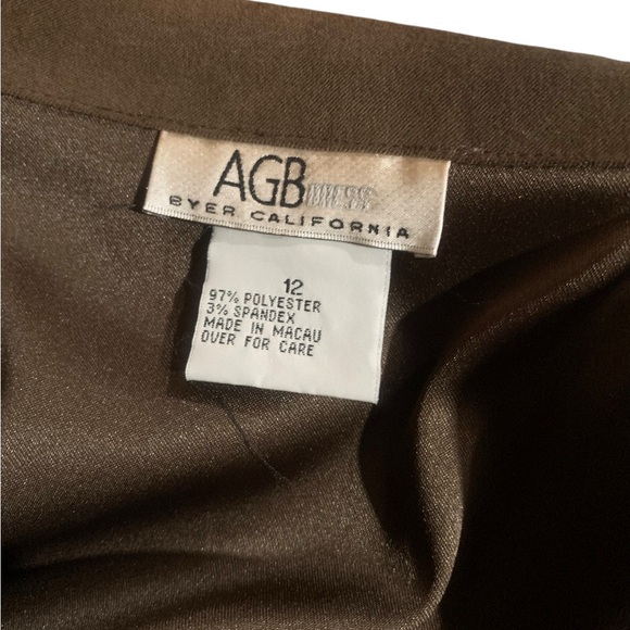 AGB Byer California vintage brown suede like button down maxi dress size 12 - Picture 6 of 7